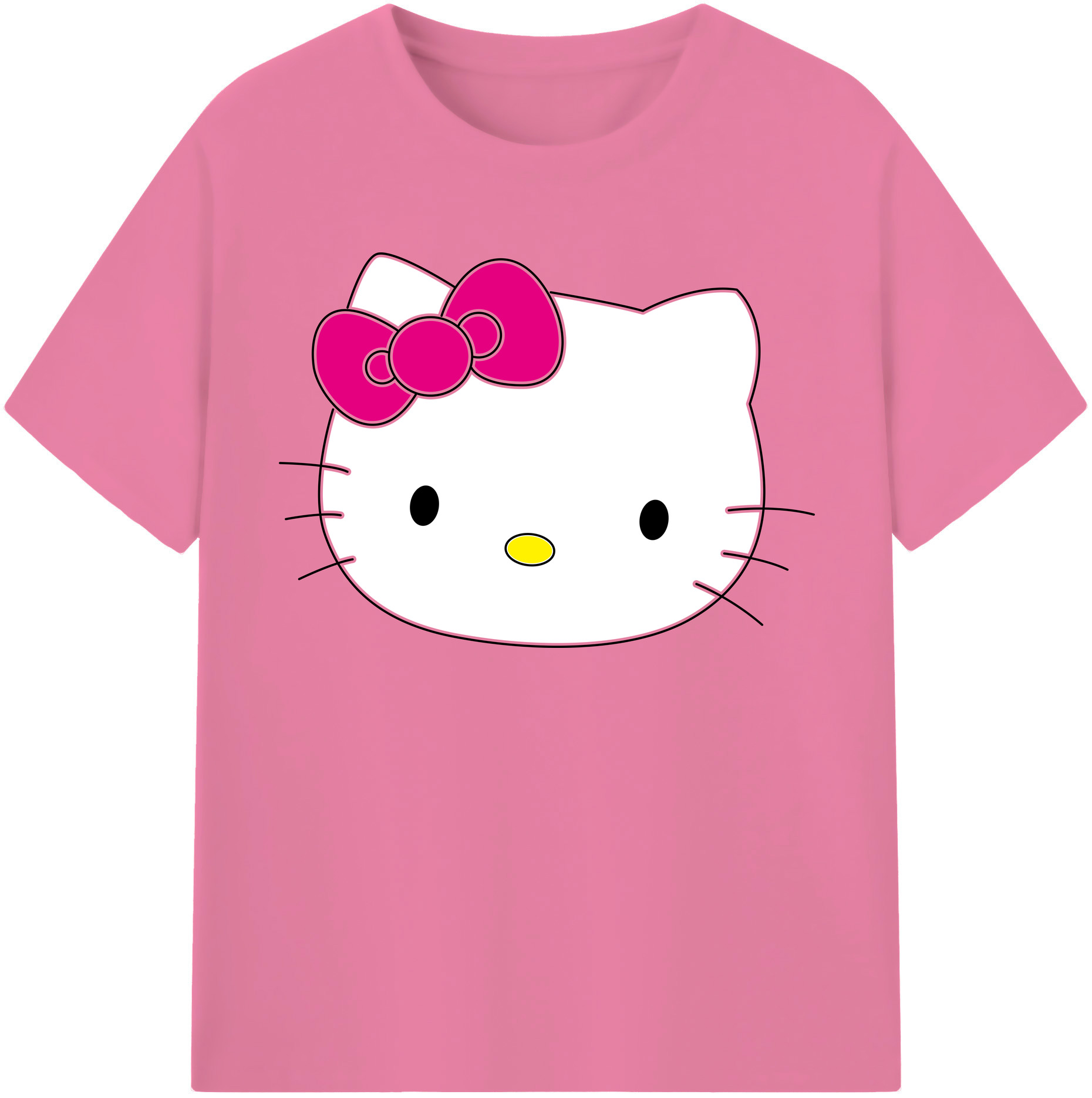 （画像用） Hello Kitty ハローキティ 綿100％半袖Tシャツ（フロントプリント）